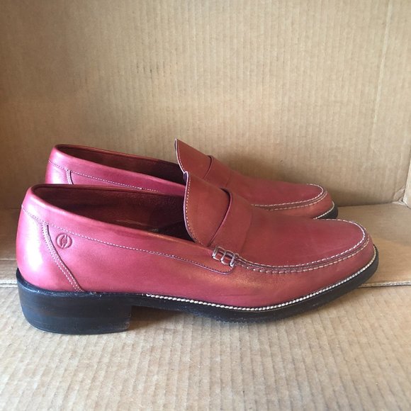 Magnanni Spain red Leather mens Loafer Shoe 8D